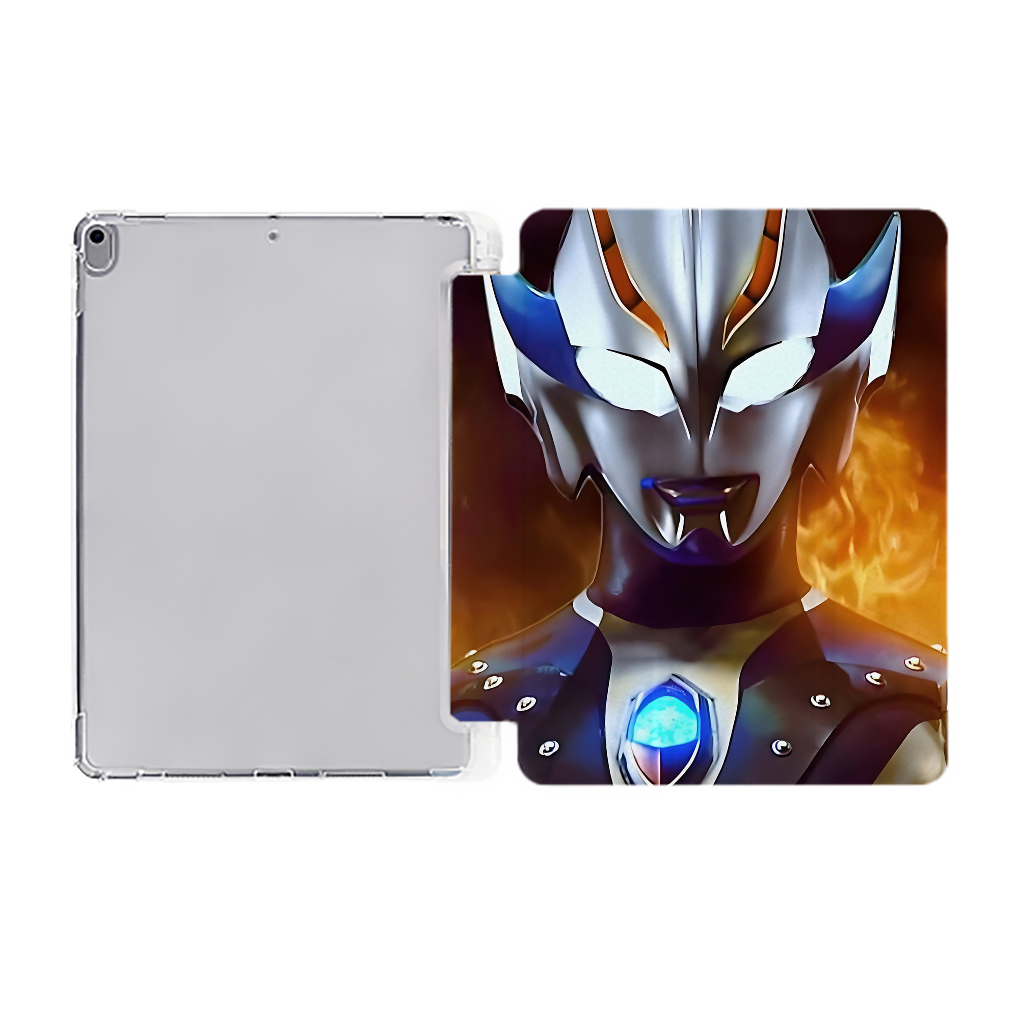 （画像用） ウルトラマン Ultraman IPad ケース ペン収納付き 三つ折りスタンド PUレザー×シリコン 対応機種9.5/10.5/10.9インチ